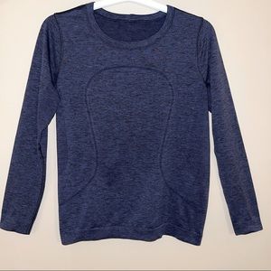 Lululemon Swiftly Relaxed long sleeve shirt size 10 in navy blue